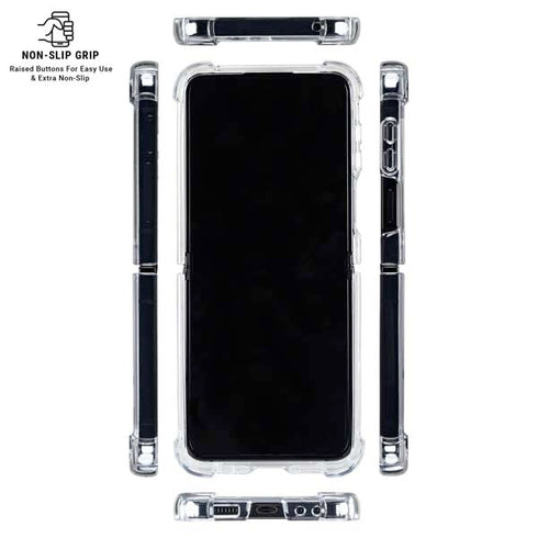 Israel Flag Distressed Galaxy Z Flip6 Clear Case